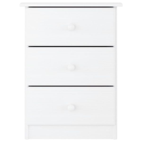 Нощно шкафче бяло ALTA 41x35x55,5 см бор масив