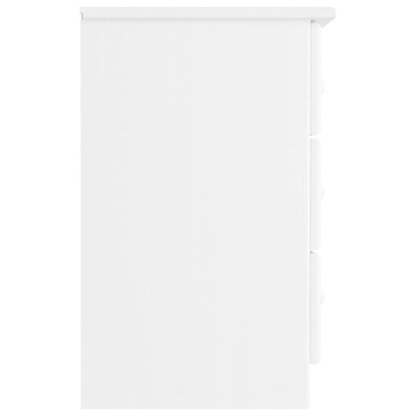 Нощно шкафче бяло ALTA 41x35x55,5 см бор масив