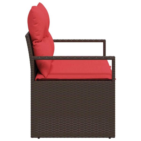 Градински диван с възглавница 120 x 62 x 69 см полиратан