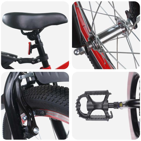 Детски Велосипед 18 инча за 5-7 години Синьо черно