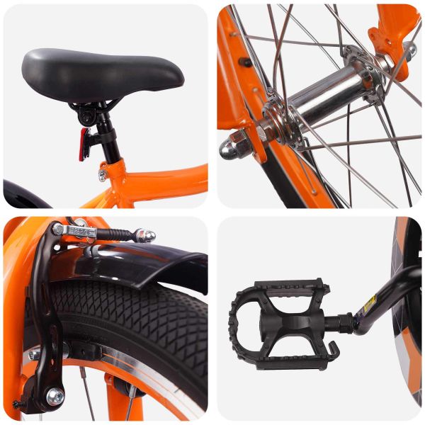 Детски Велосипед 18 инча за 5-7 години Оранжево