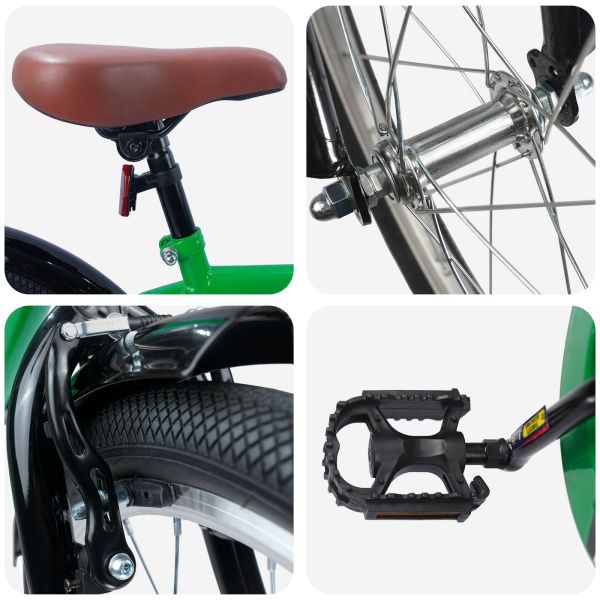 Детски Велосипед 18 инча за 5-7 години Зелен