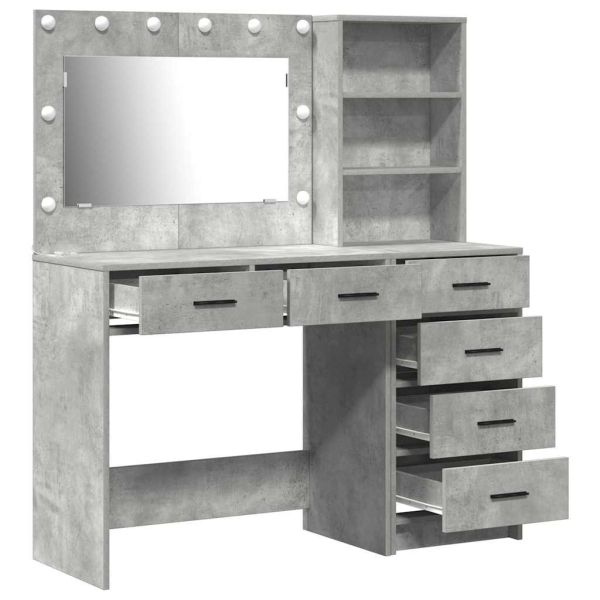 Тоалетка с чекмедже Сив 78.5 x 41 x 135 см Инженерно дърво