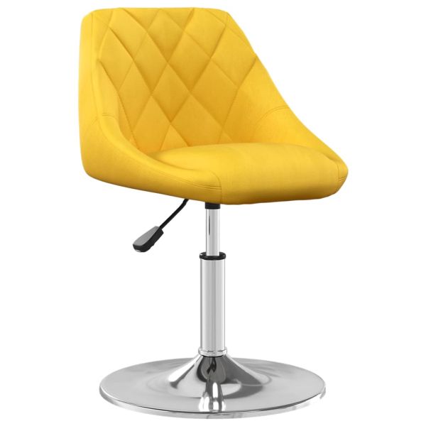 Въртящи се трапезни столове, 4 бр, горчица, кадифе