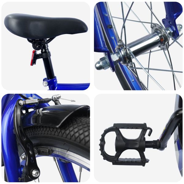 Детски Велосипед 18 инча за 5-7 години Тъмен син