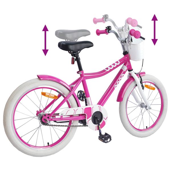 Детски Велосипед 18 инча за 5-7 години Розово