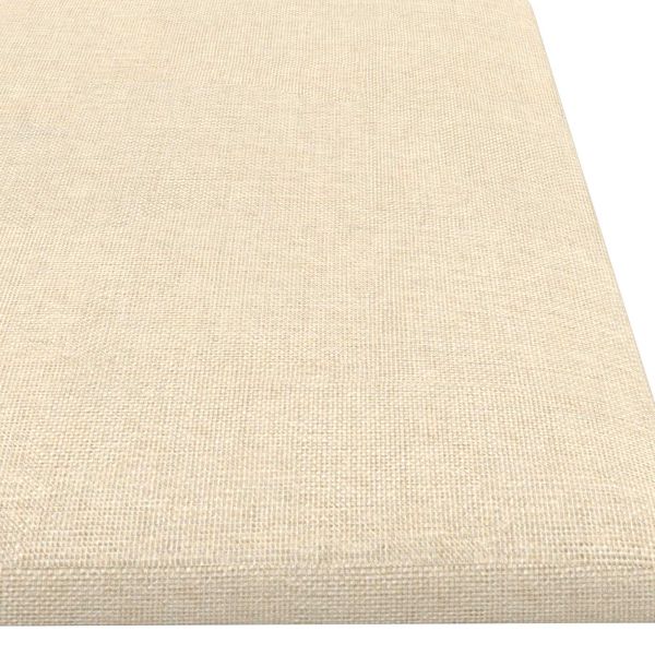 Стенно табло за легло 12 pcs Крем 60 x 15 cm текстил