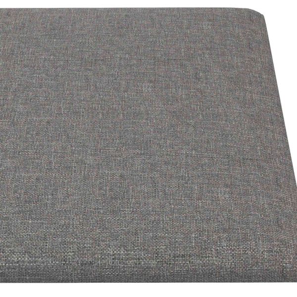 Стенно табло за легло 12 pcs Светлосиво 90 x 30 cm текстил