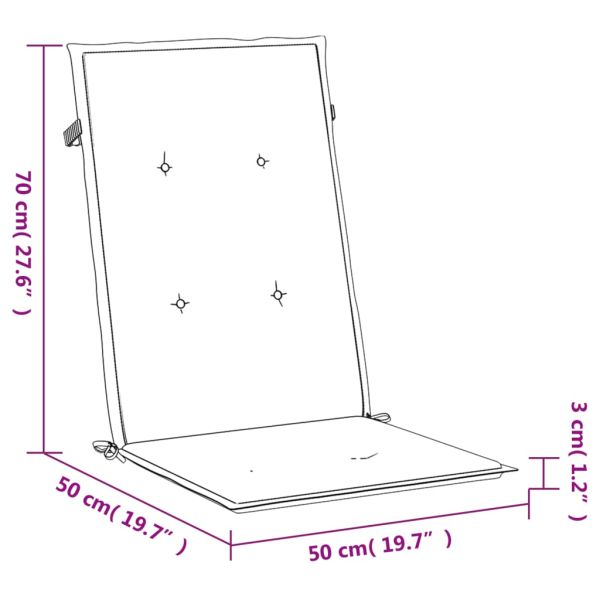 Възглавници за столове с облегалки 2 бр розови 120x50x3 см плат