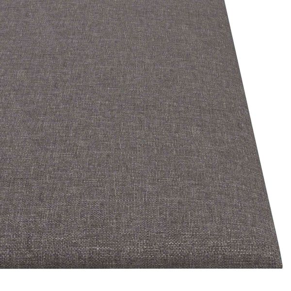 Стенно табло за легло 12 pcs Светлосиво 30 x 30 cm текстил