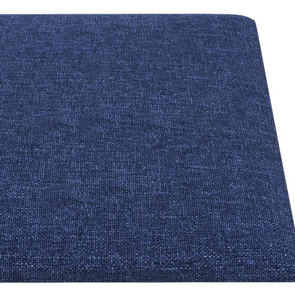 Стенно табло за легло 12 pcs Синьо 90 x 15 cm текстил