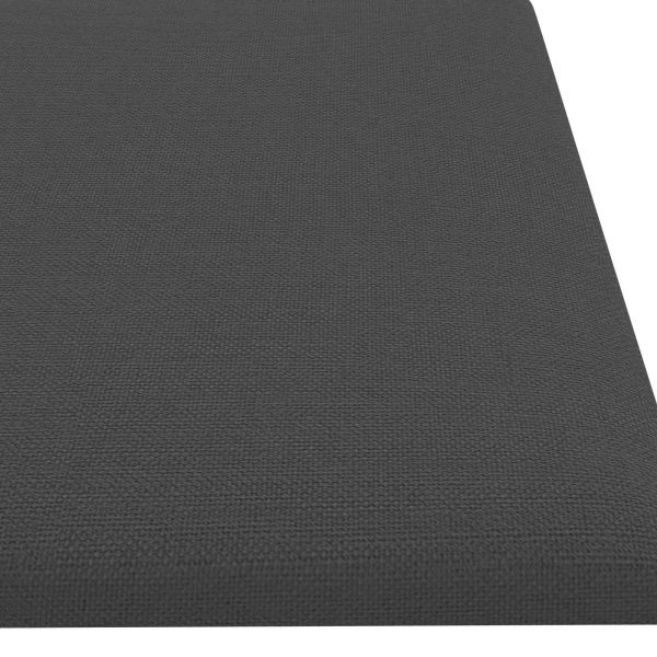Стенно табло за легло 12 pcs Тъмен сив 60 x 15 cm текстил