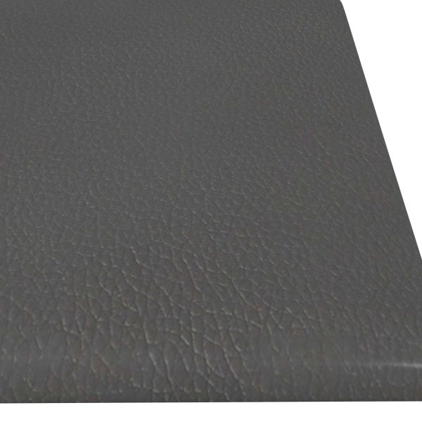 Стенно табло за легло 12 pcs Сив 60 x 15 cm текстил