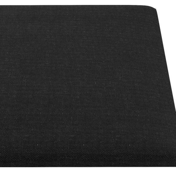 Стенно табло за легло 12 pcs Черно 60 x 30 cm текстил