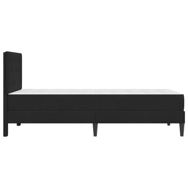 Рамка за легло с матрак с таблото Черен 80 x 200 cm Кадифе