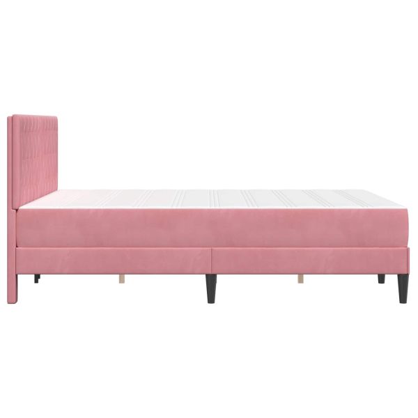 Рамка за легло с матрак Розово 120 x 190 cm Кадифе