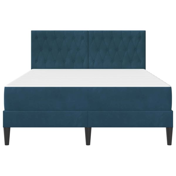Рамка за легло с матрак Синьо Синьо 120 x 190 cm Кадифе