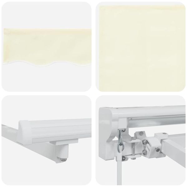 Рамка за сенник Крем 400 x 200 cm Полиестер с PU покритие