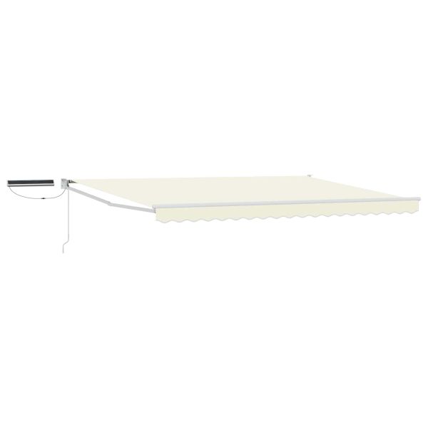Електрически разтегателен навес Слонова кост и бяло 4 x 2 m