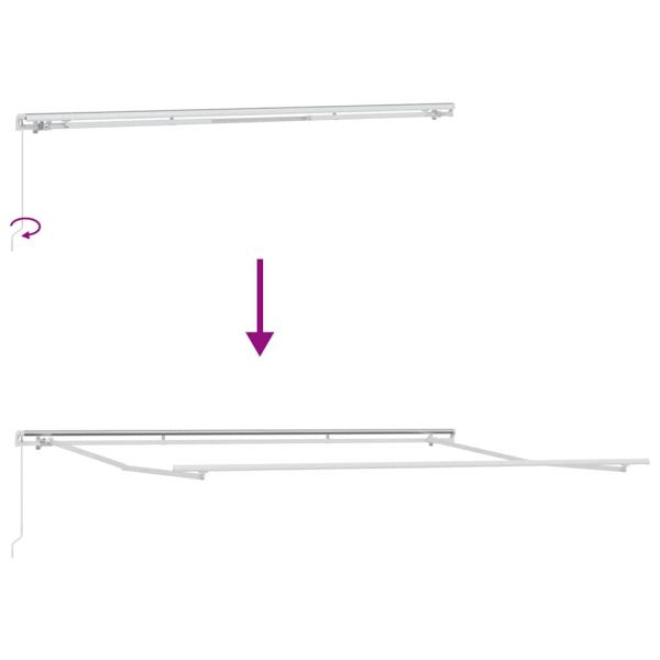 Сгъваем навес Крем 400 x 200 cm текстил