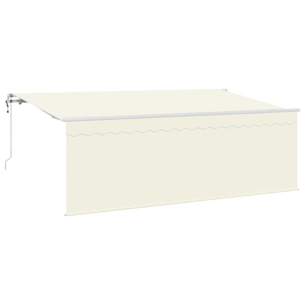 Сгъваем навес Крем 400 x 200 cm Полиестер и алуминий