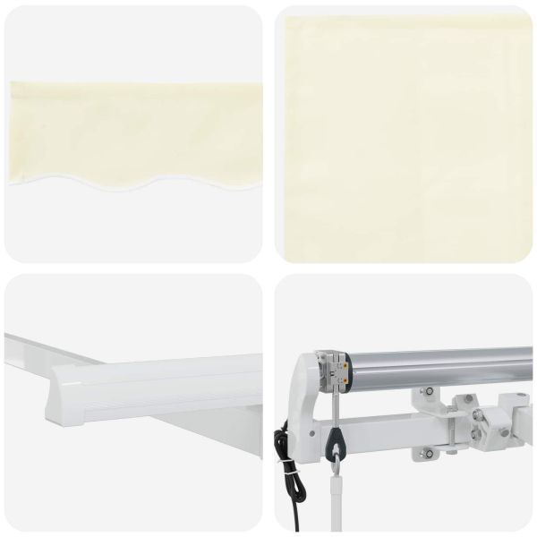 Сгъваем навес Крем 400 x 200 cm Полиестер и алуминий