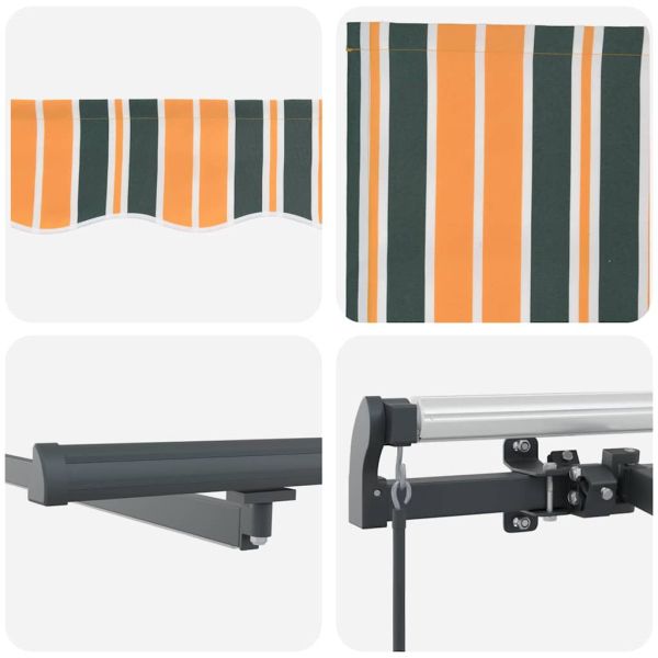 Сгъваем навес Зелен и жълт 400 ×300 cm текстил