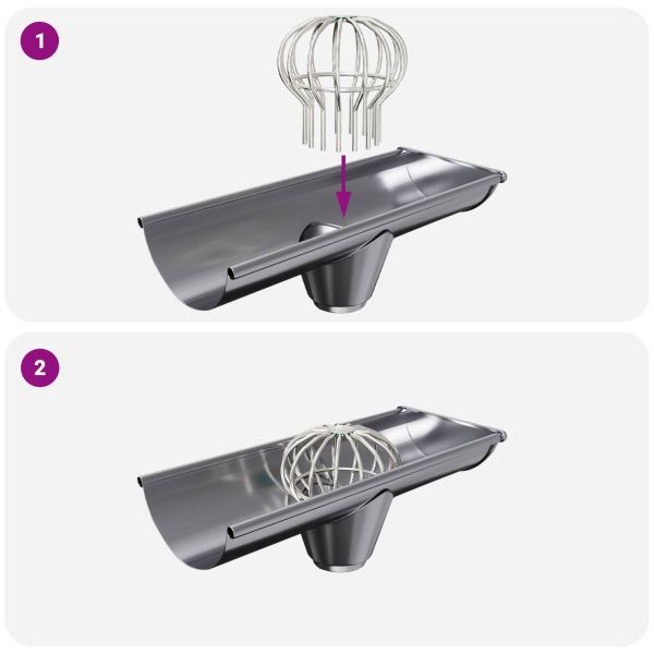 Защита за листа на улука 2 pcs Сребрист 110 мм