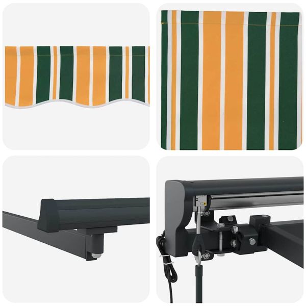 Рамка за сенник Зелен и жълт 400 × 300 cm