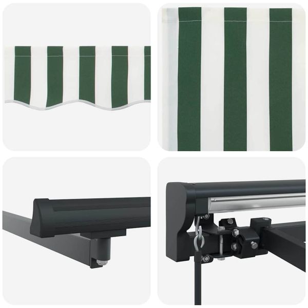 Рамка за сенник Зелен и бял 400 × 300 cm