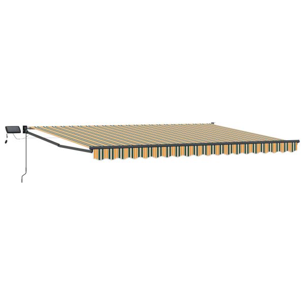 Ръчен изтеглящ сенник с LED светлини 4 × 3 m