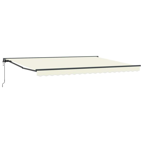 Електрически разтегателен навес Кремав и антрацит 4 x 2 m