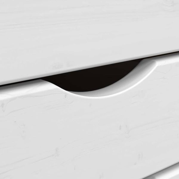 Шкаф с чекмеджета на колелца MOSS, меденокафяв, бор масив