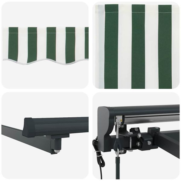 Рамка за сенник Зелен и бял 400 × 300 cm