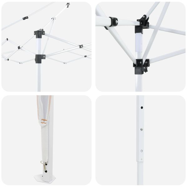 Поп-ъп парти палатка Бежово 195 x 195 x 245 см Оксфордска тъкан