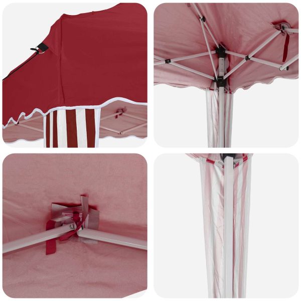 Поп-ъп парти палатка Бургундско червен 195 x 195 x 245 см