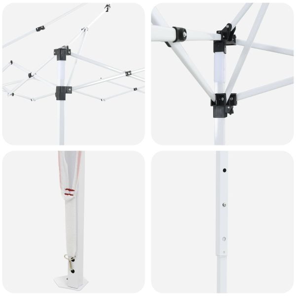 Поп-ъп парти палатка Бургундско червен 195 x 195 x 245 см