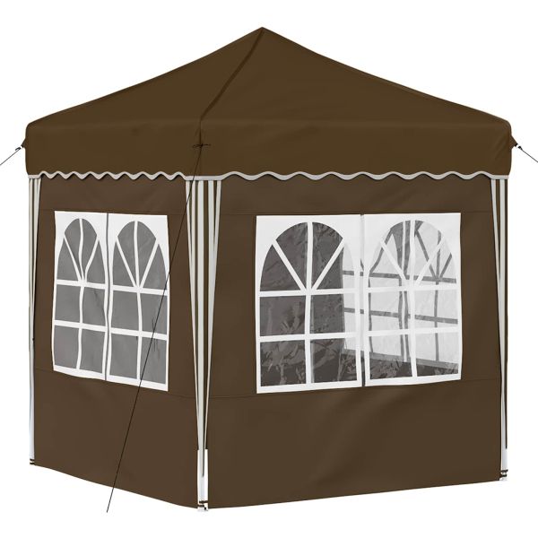 Поп-ъп парти палатка Таупе 195 x 195 x 245 см Оксфордска тъкан