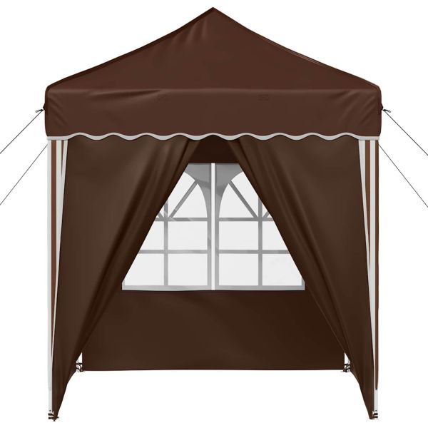 Поп-ъп парти палатка Кафяво 195 x 195 x 245 см Оксфордска тъкан