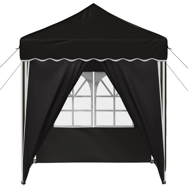 Поп-ъп парти палатка Черно 195 x 195 x 245 см Оксфордска тъкан