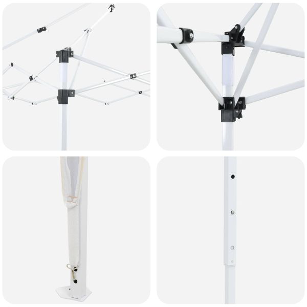 Поп-ъп парти палатка Крем 288 x 288 x 245 см Оксфордска тъкан