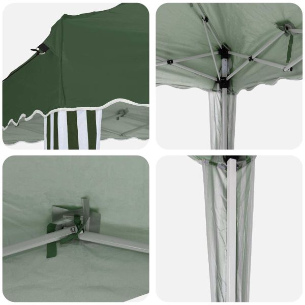 Поп-ъп парти палатка Зелен 288 x 288 x 245 см Оксфордска тъкан