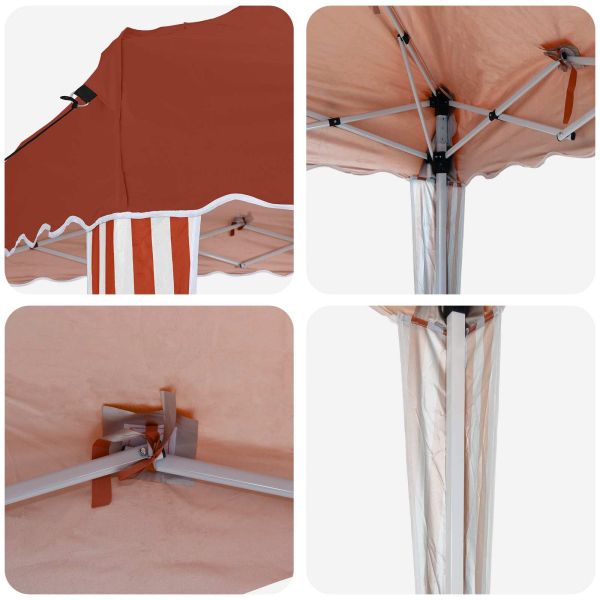 Поп-ъп парти палатка Теракота 288 x 288 x 245 см