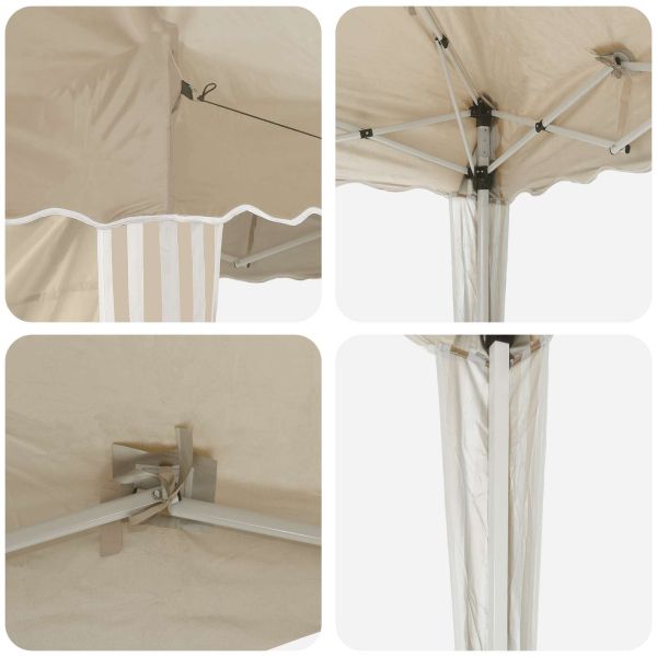 Поп-ъп парти палатка Крем 288 x 288 x 245 см Оксфордска тъкан