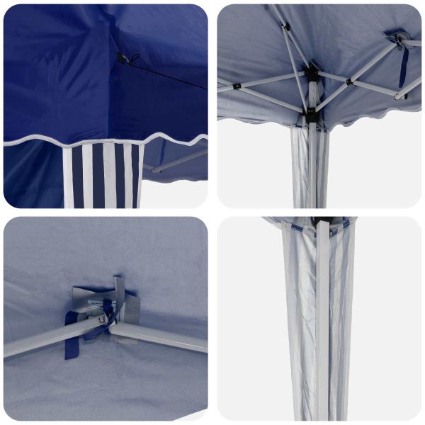 Поп-ъп парти палатка Синьо 288 x 288 x 245 см Оксфордска тъкан