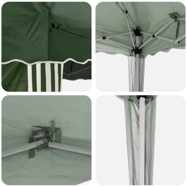 Поп-ъп парти палатка Зелен 288 x 288 x 245 см Оксфордска тъкан