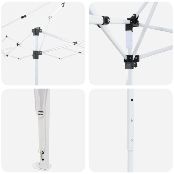 Поп-ъп парти палатка Таупе 288 x 288 x 245 см Оксфордска тъкан