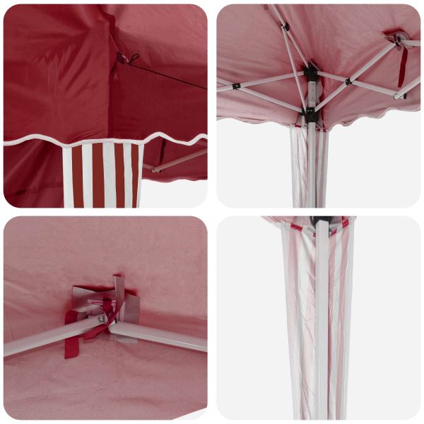 Поп-ъп парти палатка Бургундско червен 288 x 288 x 245 см