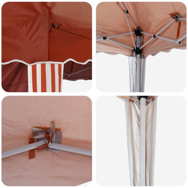 Поп-ъп парти палатка Теракота 288 x 288 x 245 см