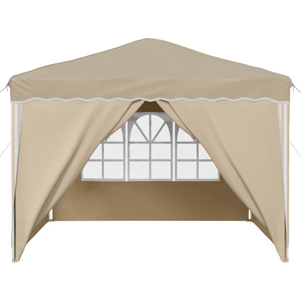 Поп-ъп парти палатка Крем 288 x 288 x 245 см Оксфордска тъкан